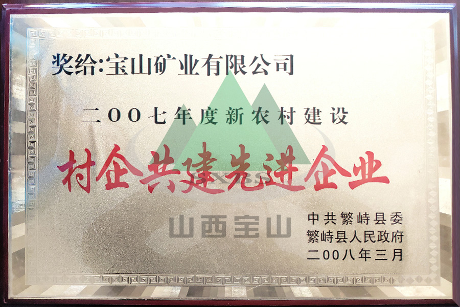 2007年度 村企共建先進(jìn)企業(yè)