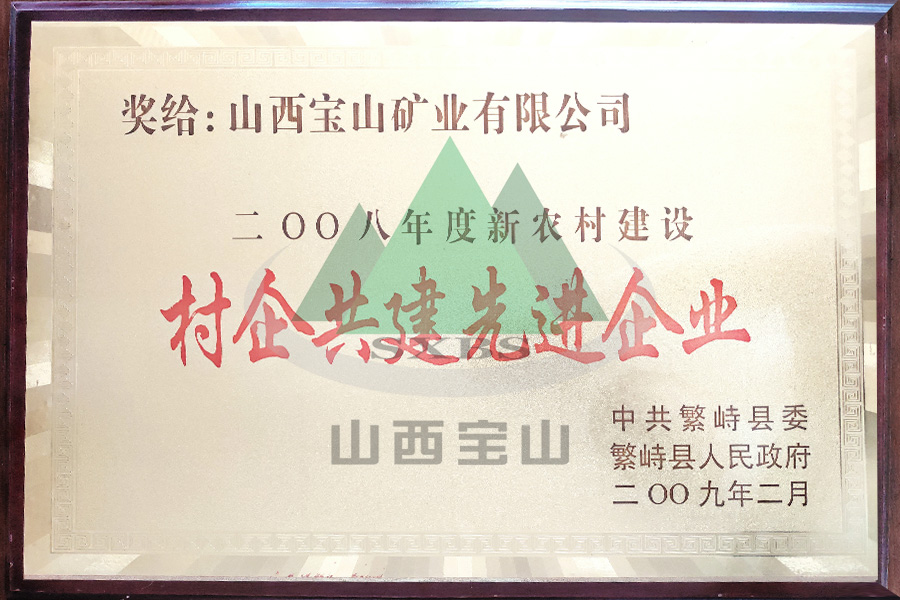 2008年度 村企共建先進(jìn)企業(yè)